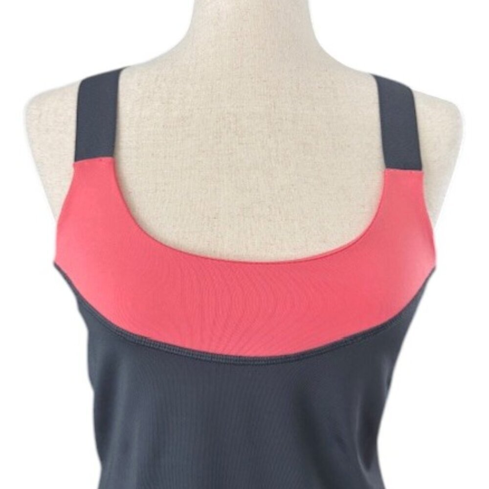 Impact by Jillian Michaels Womens Grey Pink Tank Top Built in Sport Bra Lrg NWOT - Picture 4 of 15